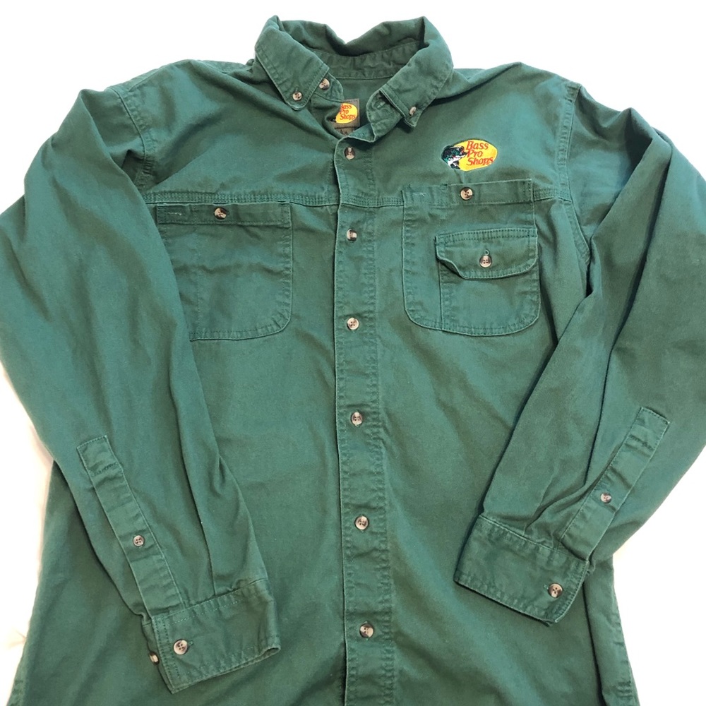 Bass Pro khaki button down